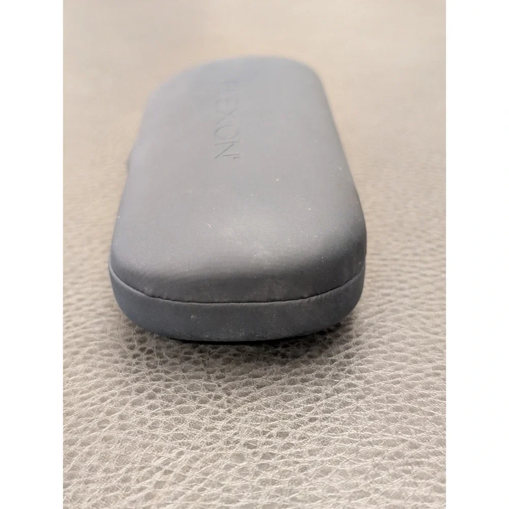 Genuine Flexon Designer Eyeglass Sunglass Hard Shell Case Dark Blue / Charcoal